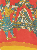 Saree Mall Mustard Yellow & Blue Printed Saree - Distacart