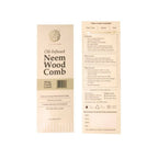 The Pure Story Oil Infused Neem Wood Wide Tooth Comb - Distacart