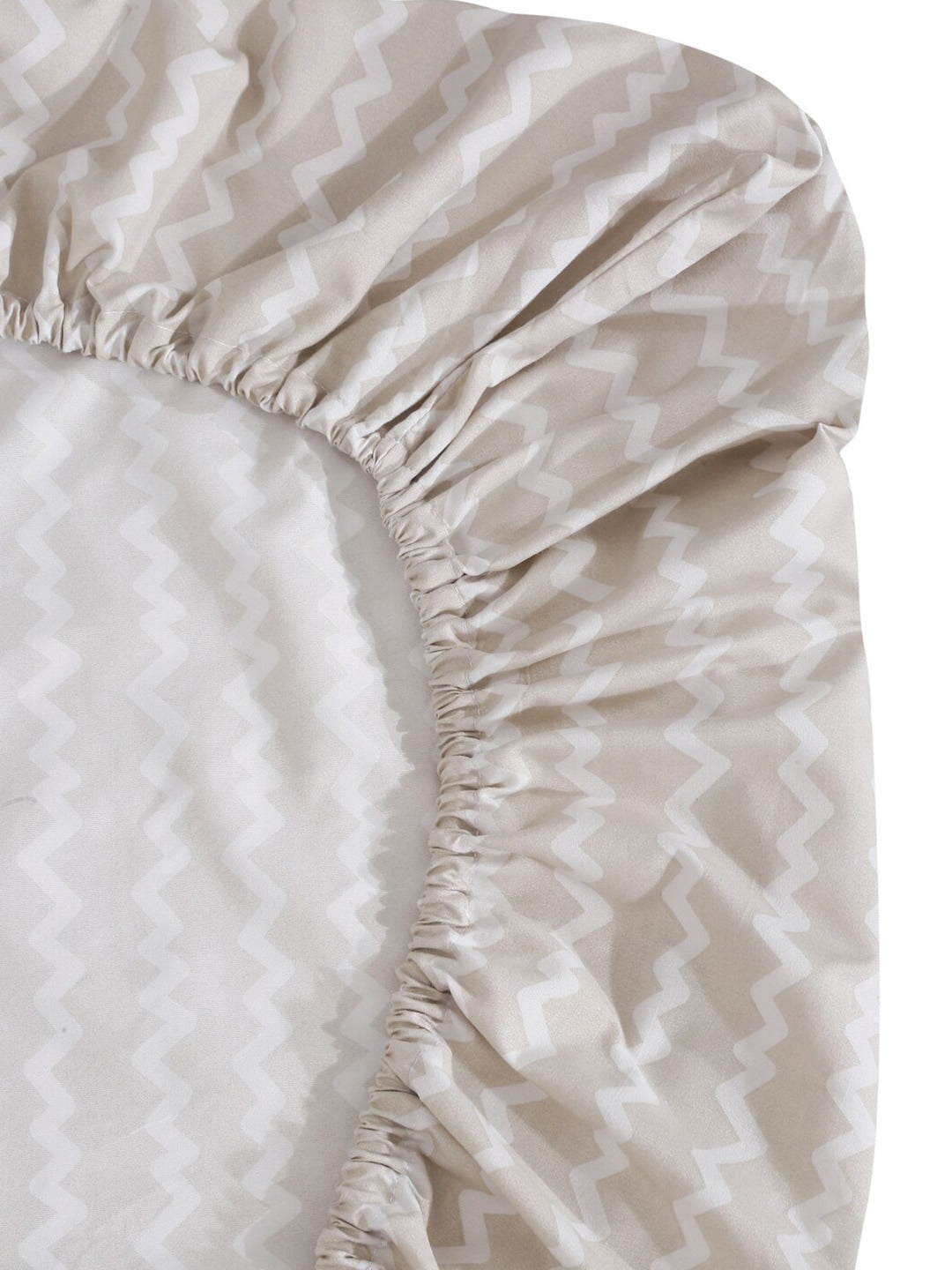 KLOTTHE Abstract-Printed 300TC Fitted King Bedsheet With 2 Pillow Covers - Distacart
