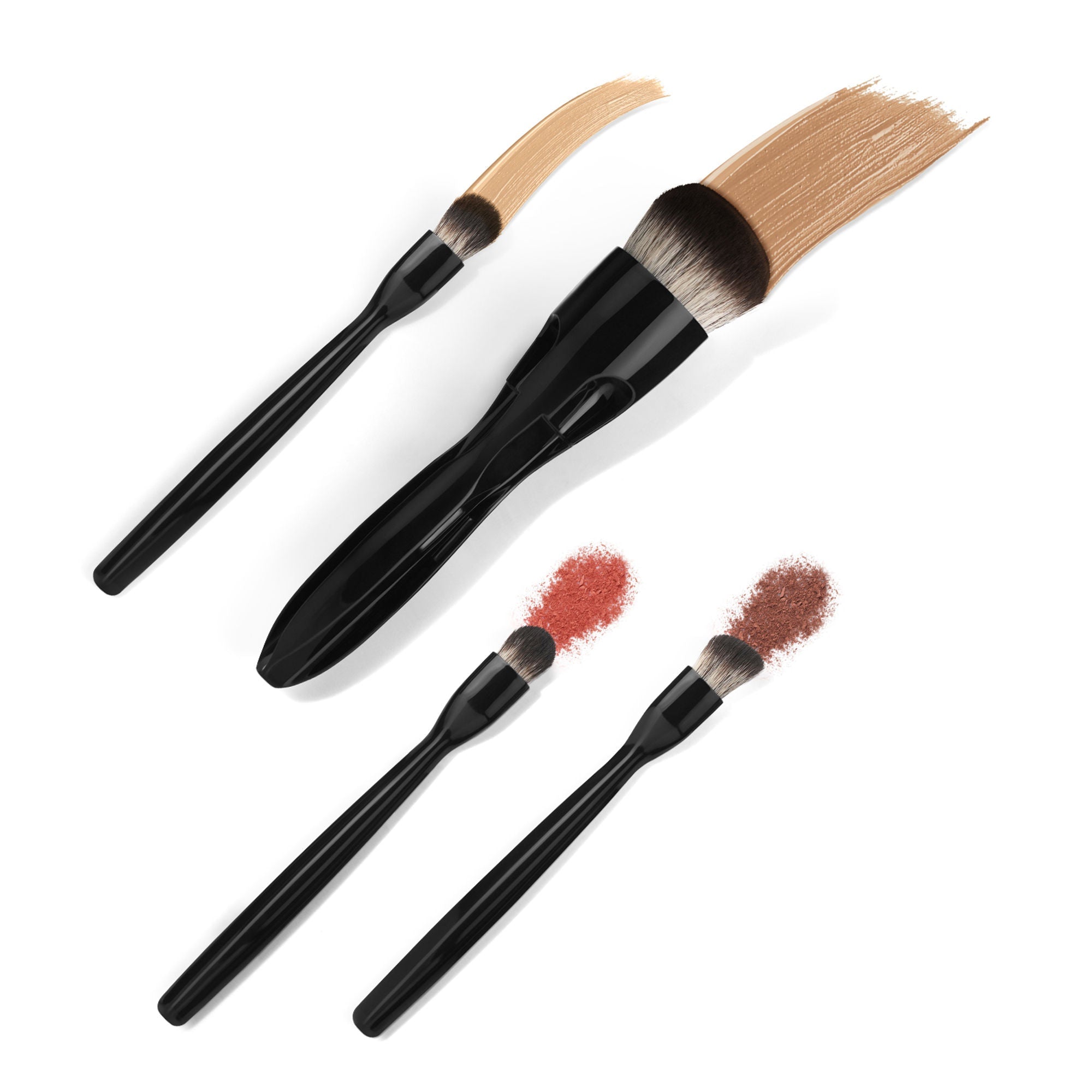 PAC Studio 4-IN-1 Magnetic Makeup Brush - Innovative Compact Handle, Travel Friendly, High Quality Bristles