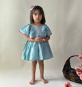 ArthLife Pale Blue Neon Embroidered Dress