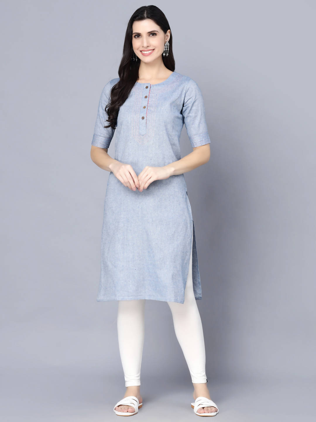 Myshka Women Blue Kurta - Distacart