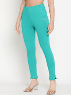 TAG 7 Women Turquoise Blue Solid Kurti Pant