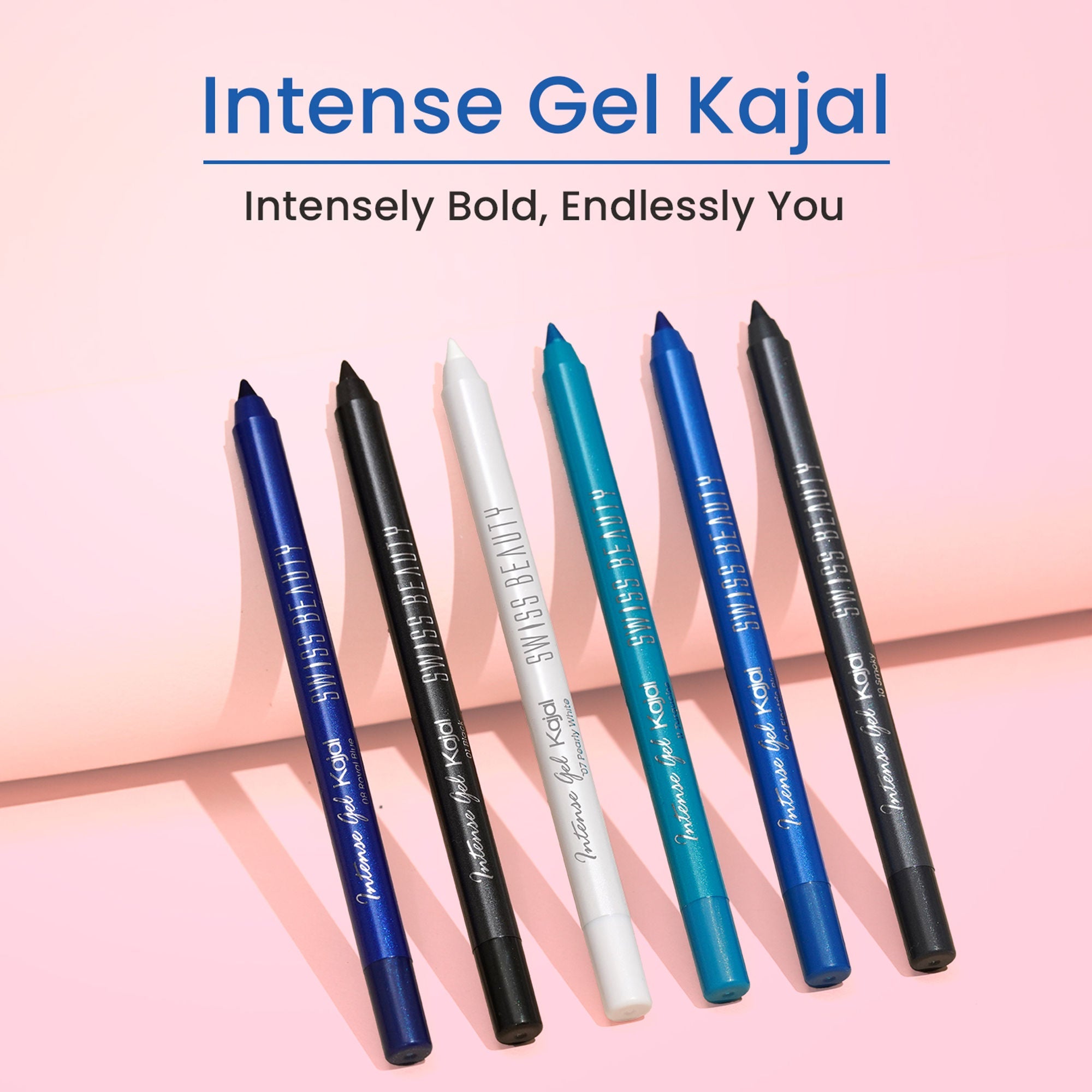 Swiss Beauty Intense Gel Kajal 12-Hour Stay Smudge-Proof with Sharpener - 8904325004434_08royalblue - Distacart