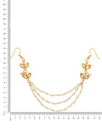 Ruby Raang Gold Kundan and Pearl Hair Jewelry