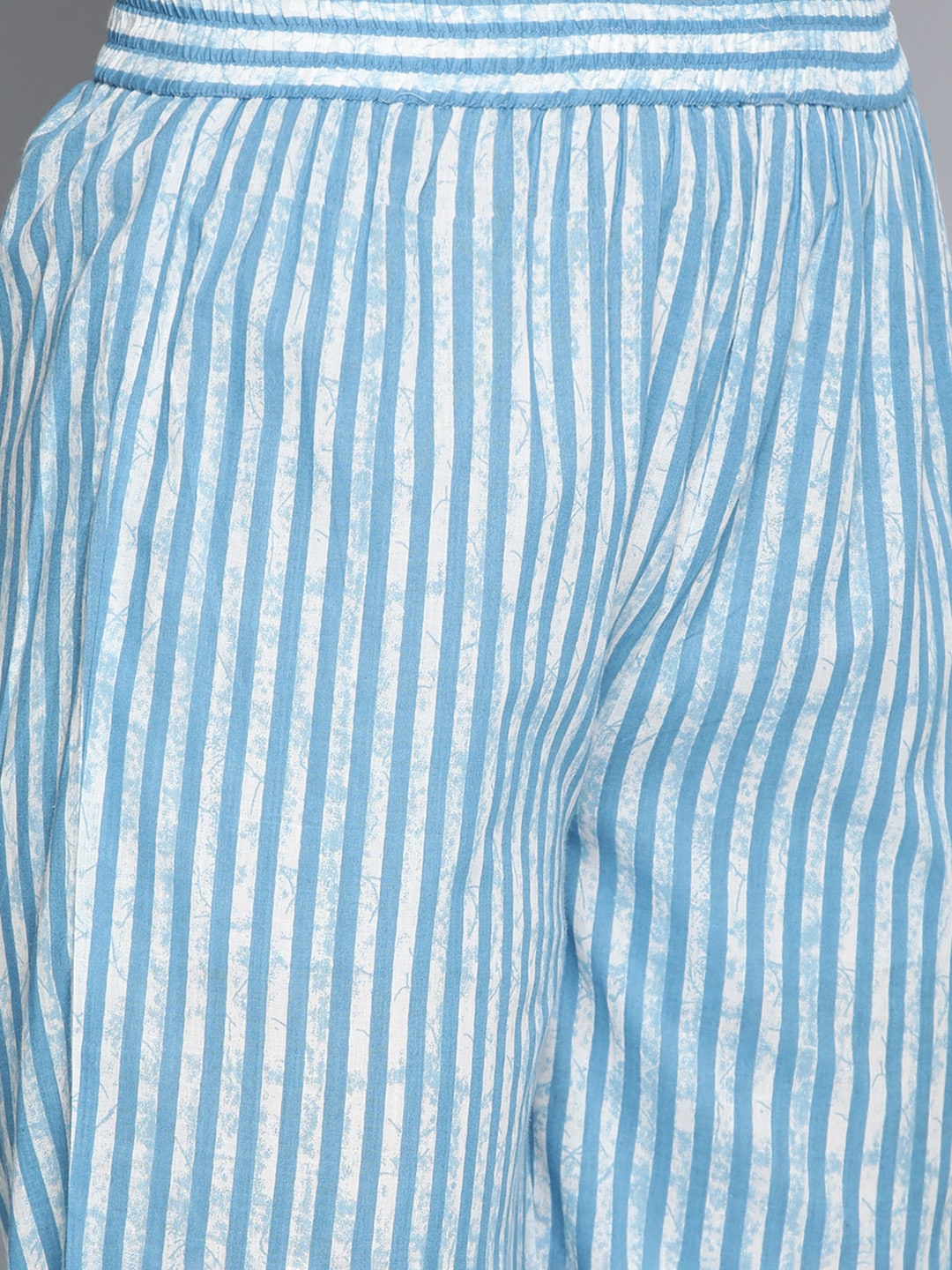 HERE&NOW Women Ethnic Motifs Printed Pure Cotton Kurta with Palazzos