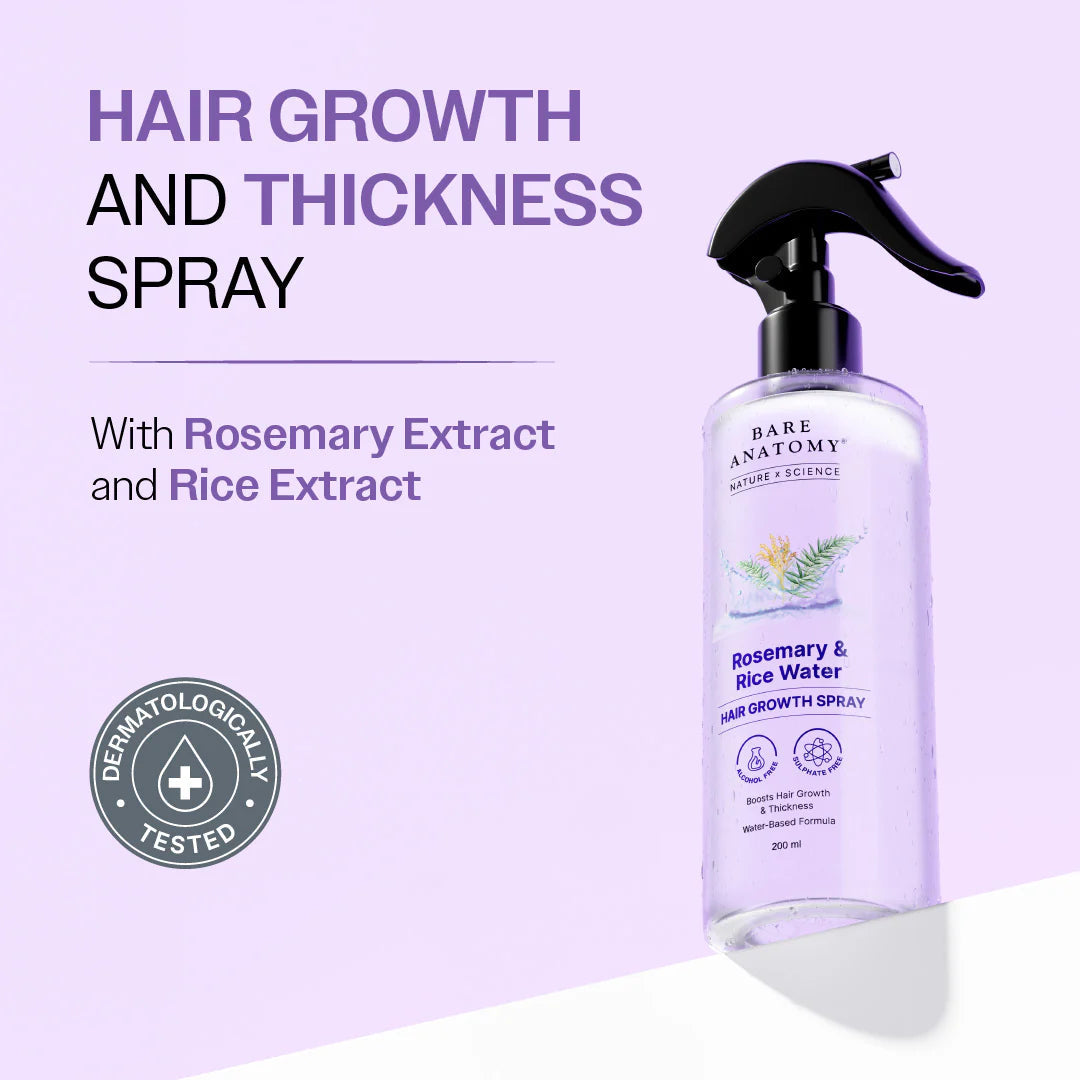 Bare Anatomy Rosemary & Rice Water Hair Growth Spray