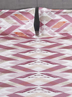 Story@home Arena Pink & White Geometric Printed 180 TC Bedsheet & Pillow Covers - Distacart