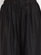 TAG 7 Women Black & Maroon Set of 2 Flared Ethnic Palazzos