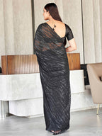 Tikhi Imli Woven Design Satin Ready to Wear Saree - Distacart