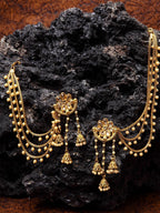 Shining Diva Gold Plated Taselled Classic Jhumkas - Distacart