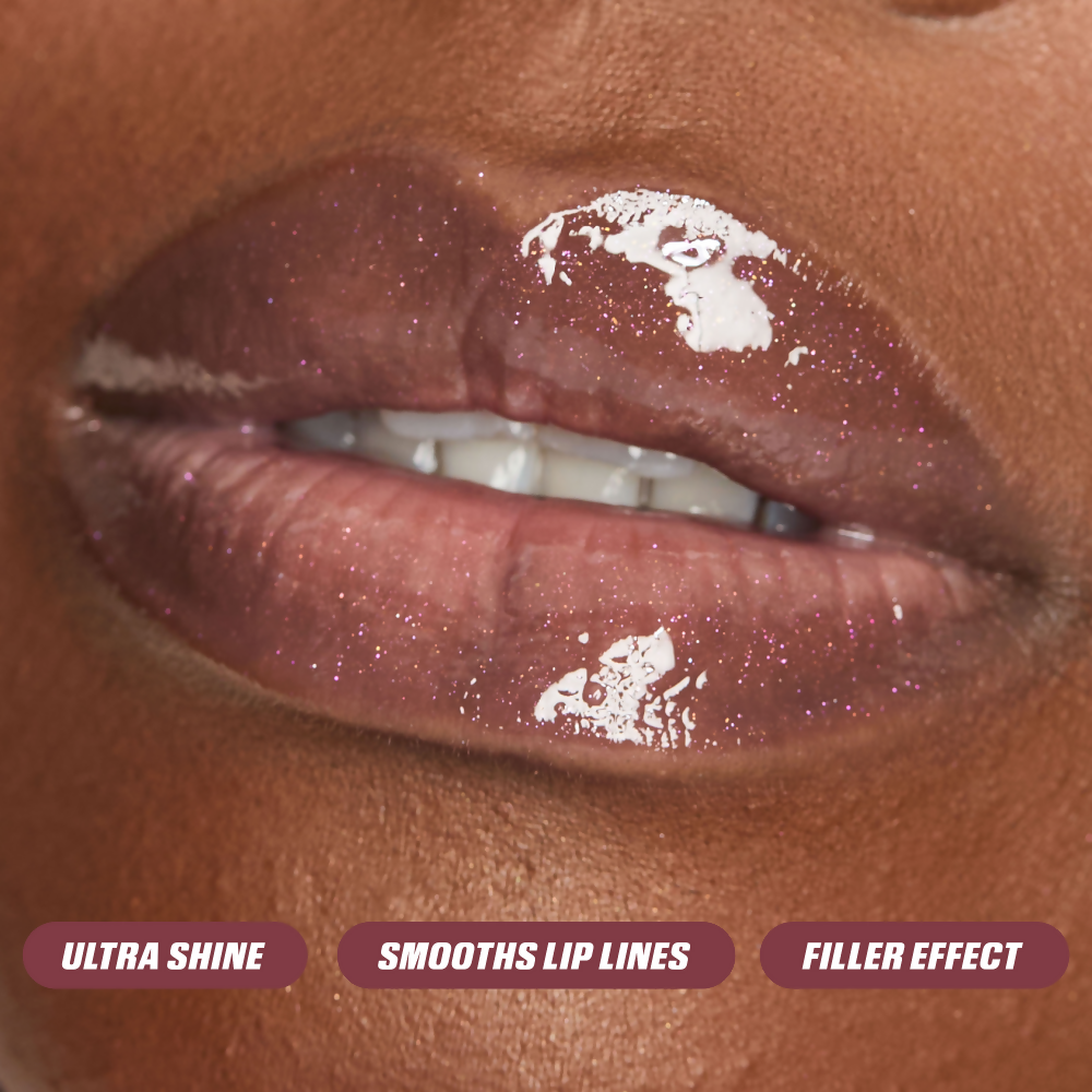 Huda Beauty Icy Nude Faux Filler Lip Gloss - She Fire