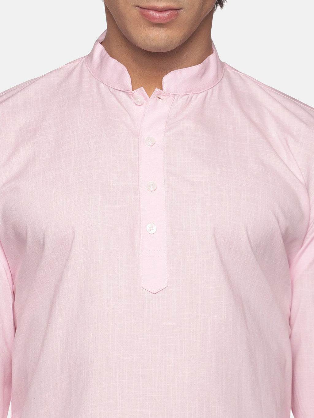 Sethukrishna Men Pink Pure Cotton Kurta with Dhoti Pants - Distacart