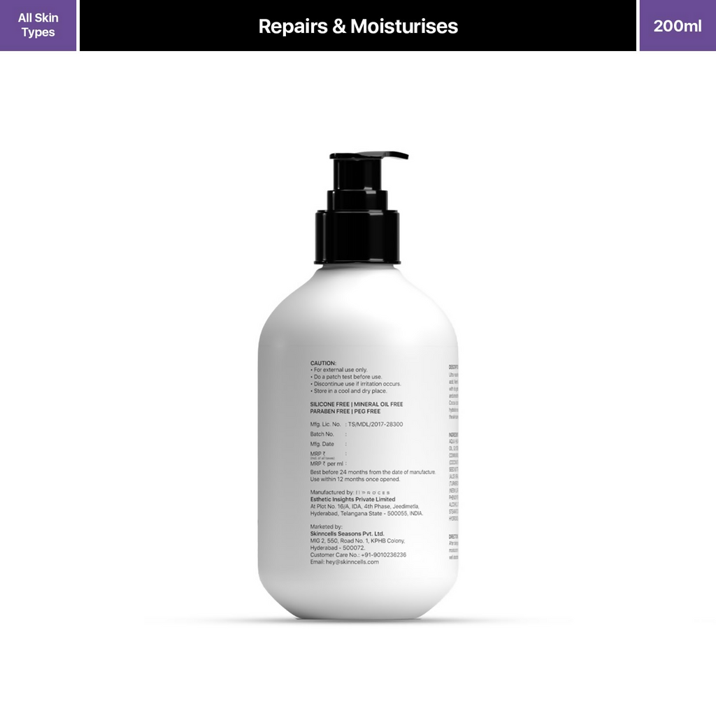 Underated Acne Free Body Moisturizer Powered With Cocoa Butter, Neem And Turmeric