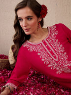 Indo Era Women Floral Embroidered Thread Work Kurta - Distacart