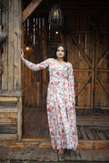 Aayaa Georgette Gown With Heavy Digital Print - Multi Color - Distacart