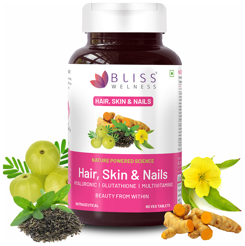 bliss welness hair skin nails veg tablet