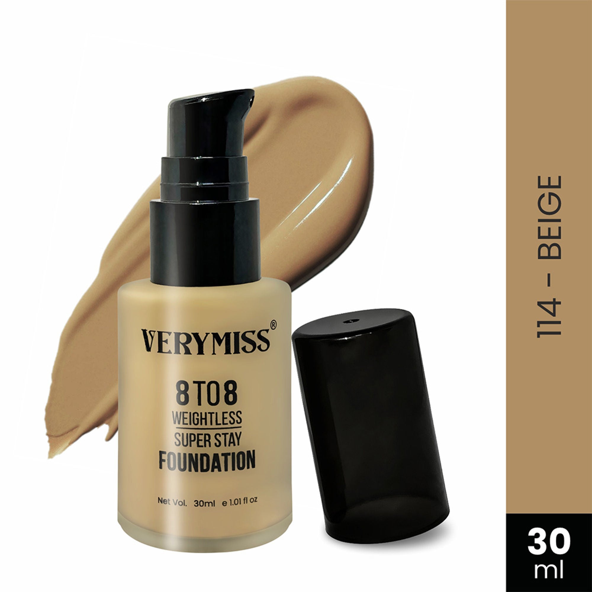 VERYMISS 8 To 8 Weightless Super Stay Foundation - 114 Beige