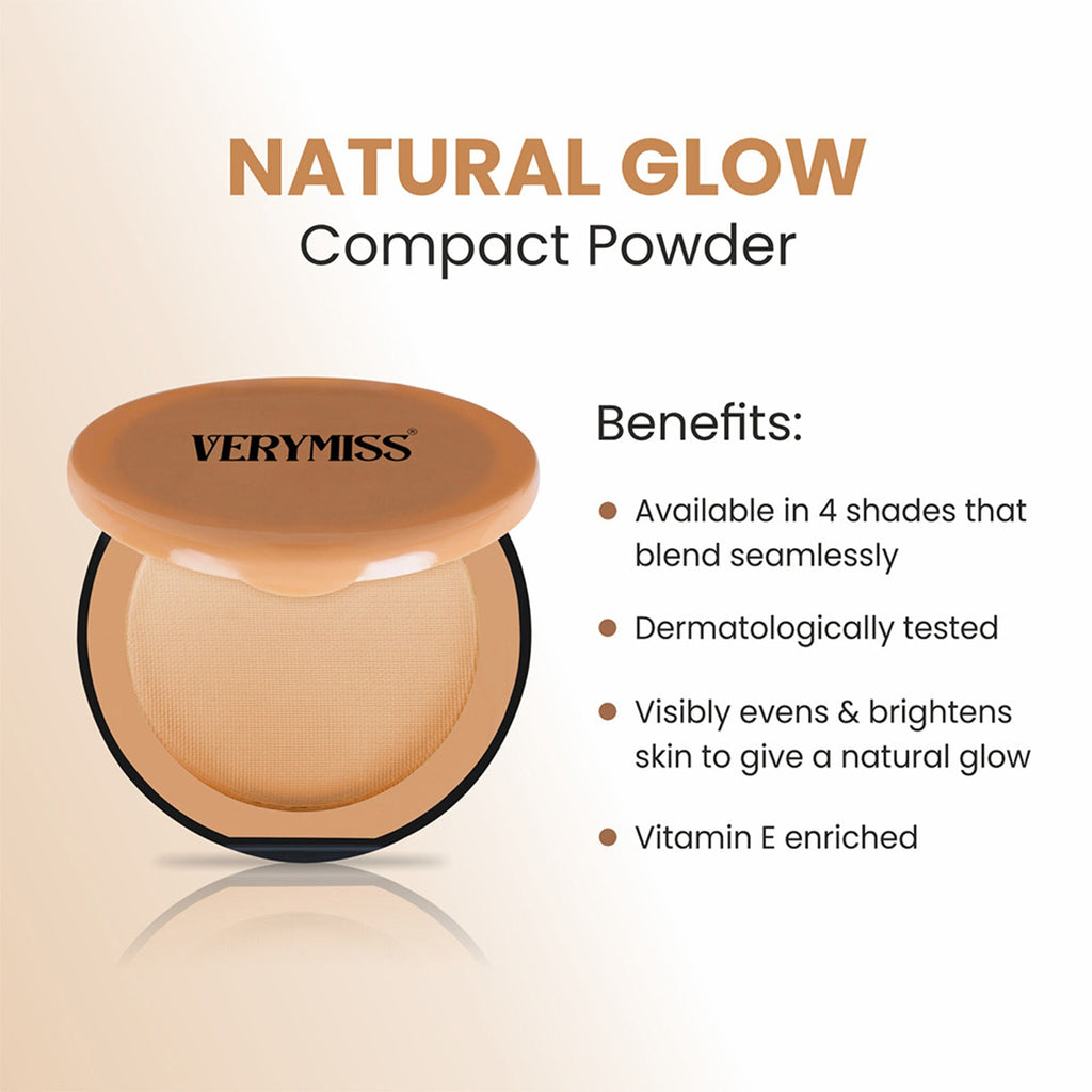 VERYMISS Natural Glow Compact Powder - 04 Ivory Beige