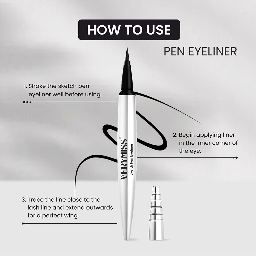 VERYMISS Waterproof Pen Eyeliner + Mascara Combo Set