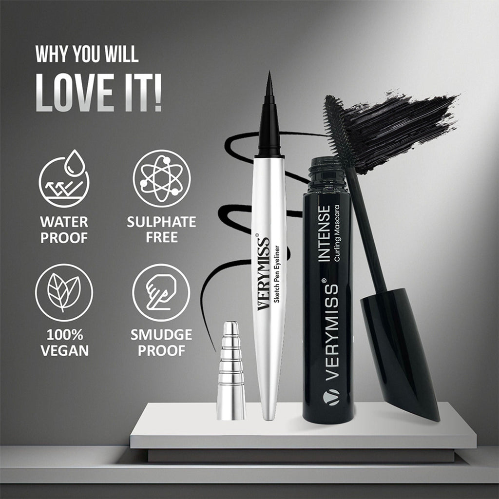 VERYMISS Waterproof Pen Eyeliner + Mascara Combo Set