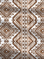 MYTRIDENT Brown Ethnic Motifs Cotton 120 TC Queen Bedsheet With 2 Pillow Covers