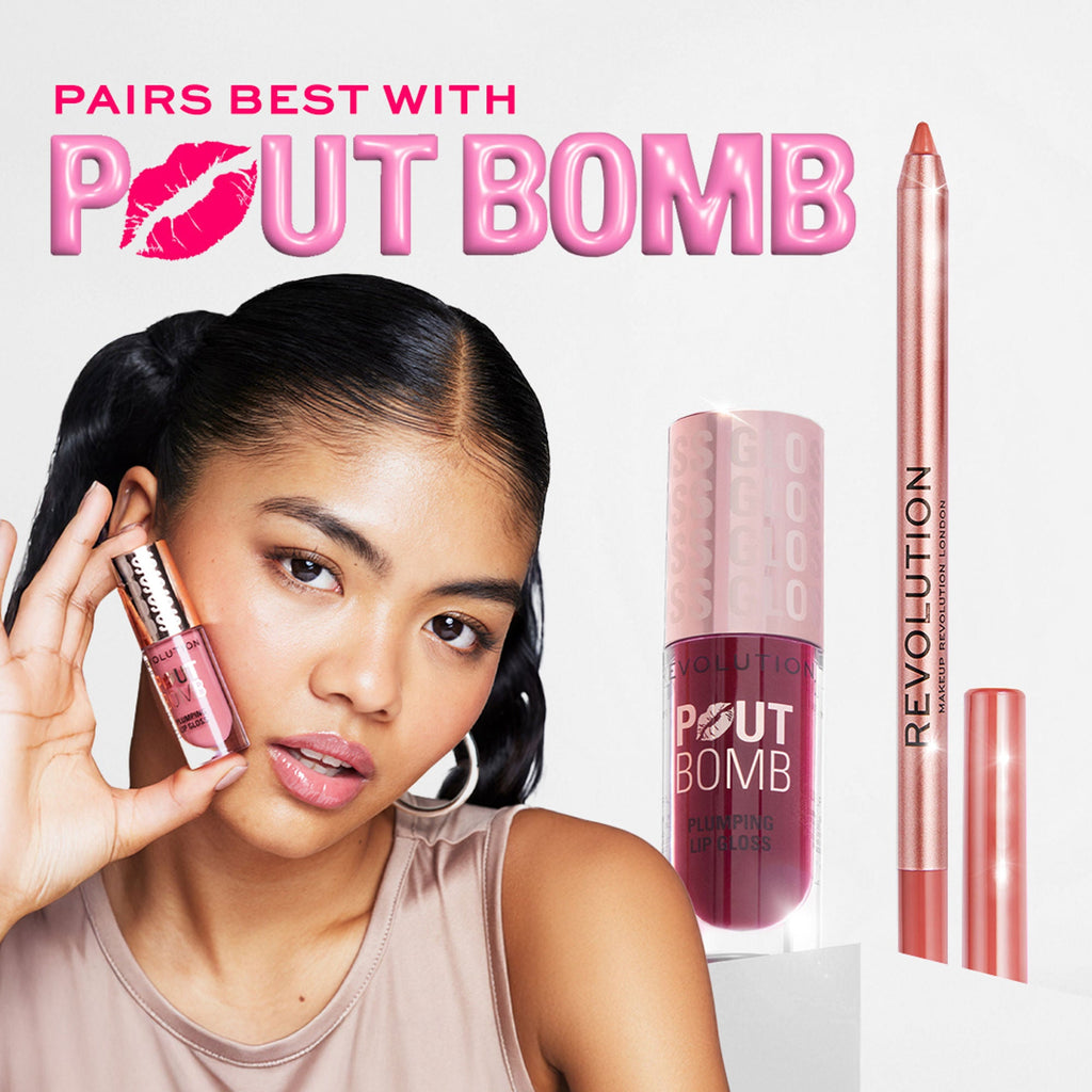 Makeup Revolution Satin Kiss Lip Liner - Fling Deep Nude - Distacart