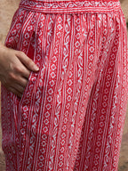 Sangria Printed Pure Cotton Kurta With Trouser & Dupatta