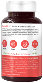 bliss welness flaxseed oil high potency omega 3 softgel capsule 60 each