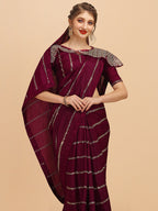 Sangria Women Burgundy Sarees - Distacart