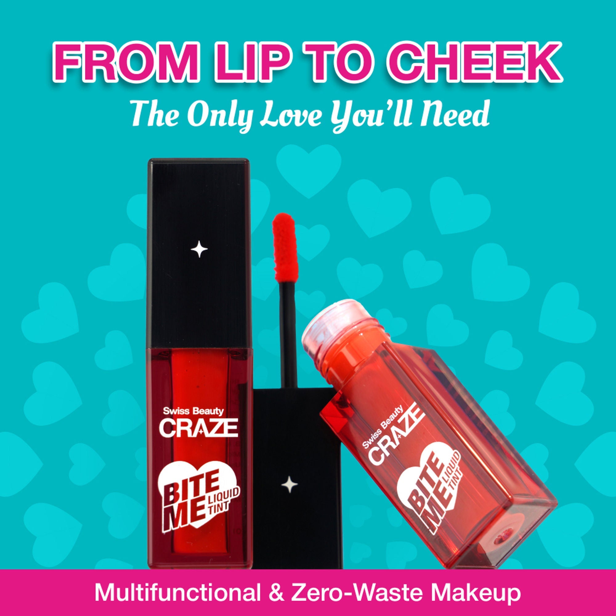 Swiss Beauty CRAZE Bite Me Liquid Tint - 3 Baddie Berry - Distacart