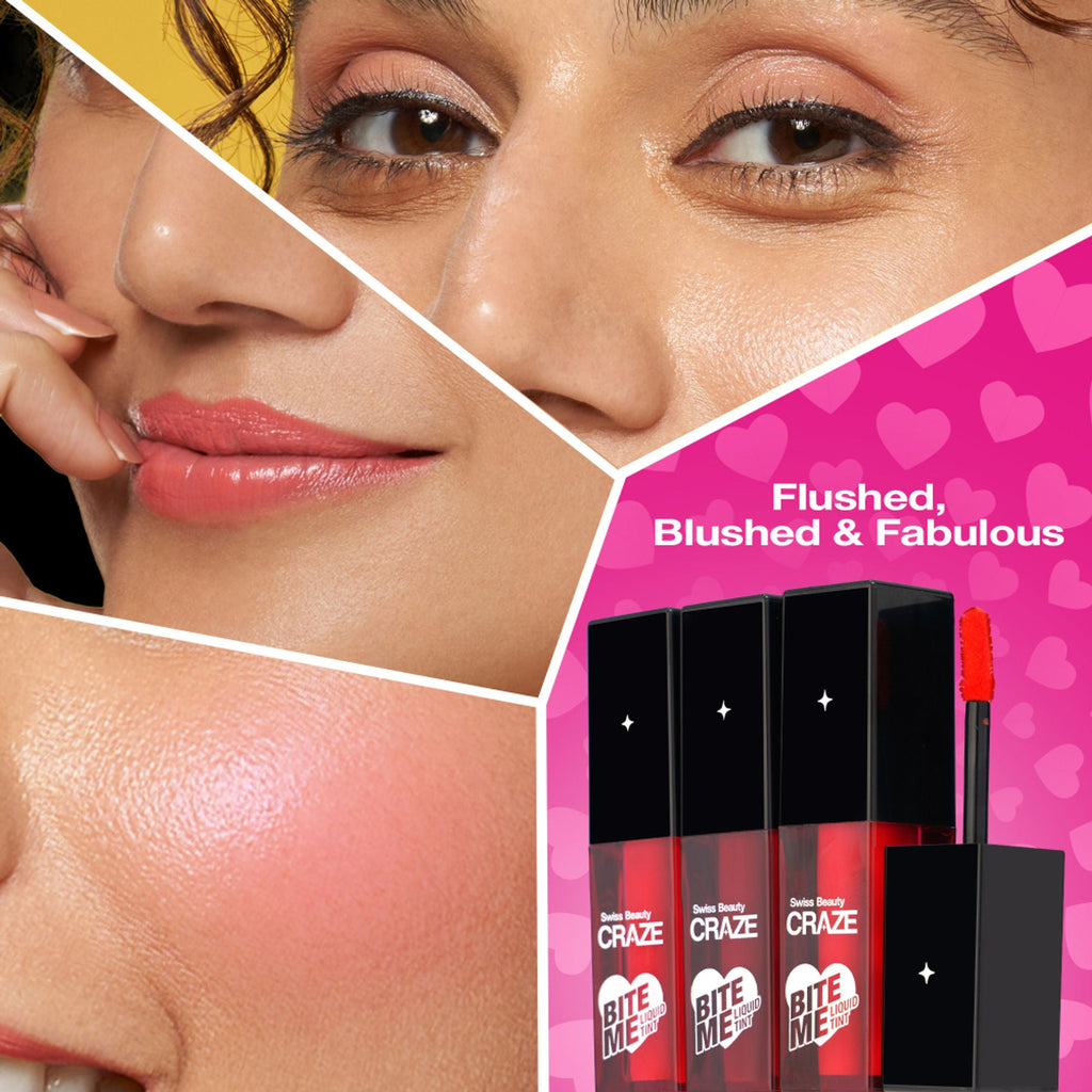 Swiss Beauty CRAZE Bite Me Liquid Tint - 3 Baddie Berry - Distacart