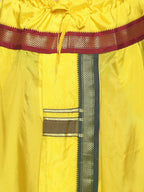 Sethukrishna Men Yellow & Green Solid Readymade Dhoti Pant - Distacart