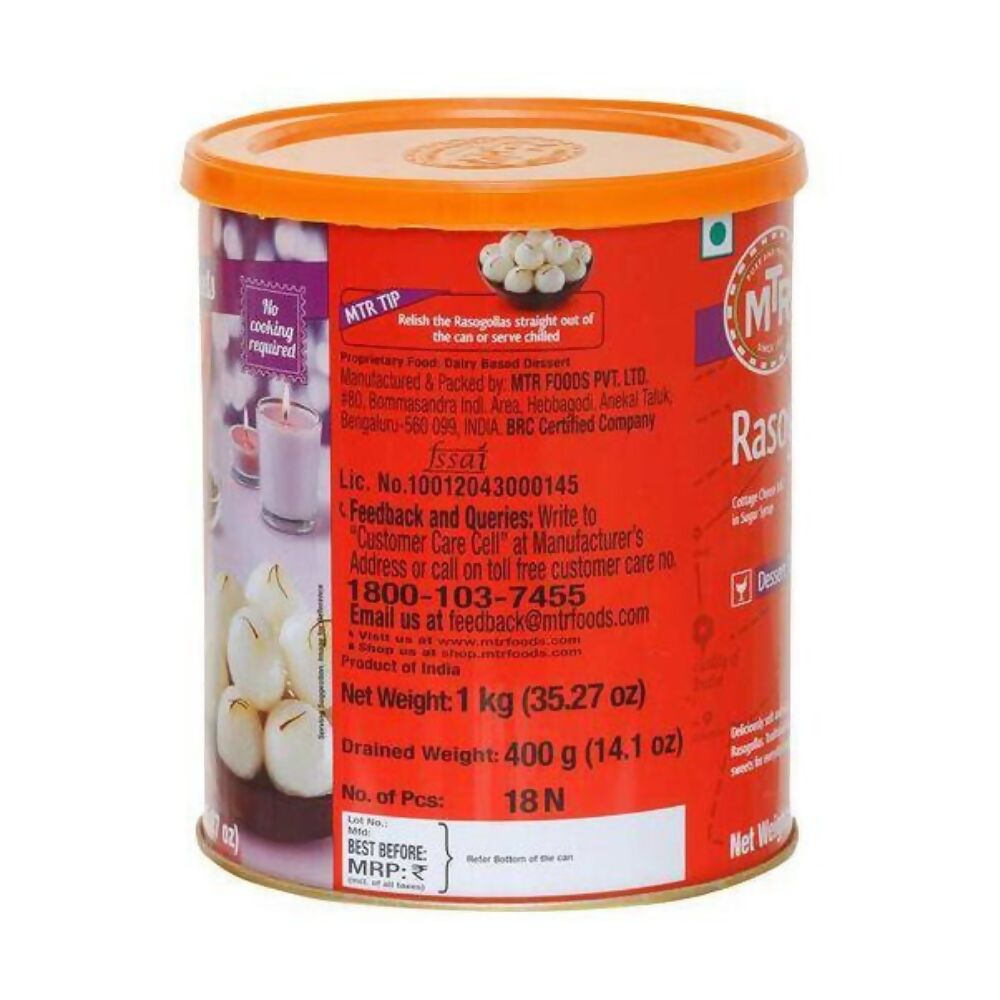 MTR Rasogolla Tin - Distacart