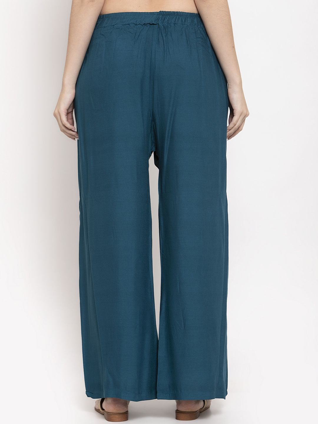TAG 7 Women Pack Of 2 Solid Straight Palazzos