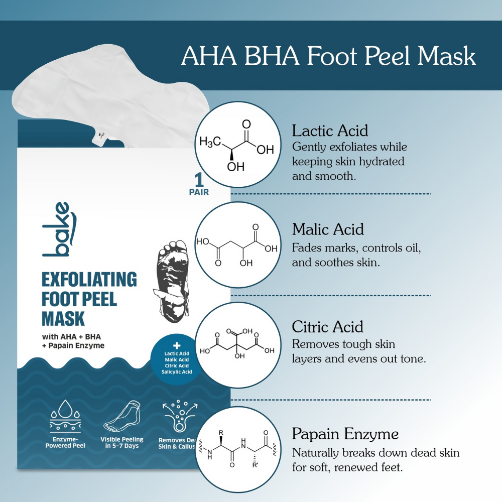 Bake AHA + BHA Peeling & Exfoliating Foot Mask