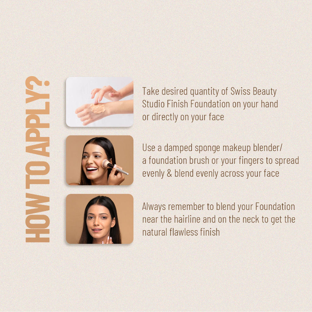 Swiss Beauty Studio Finish Full Coverage Foundation - Ivory Fair - Distacart