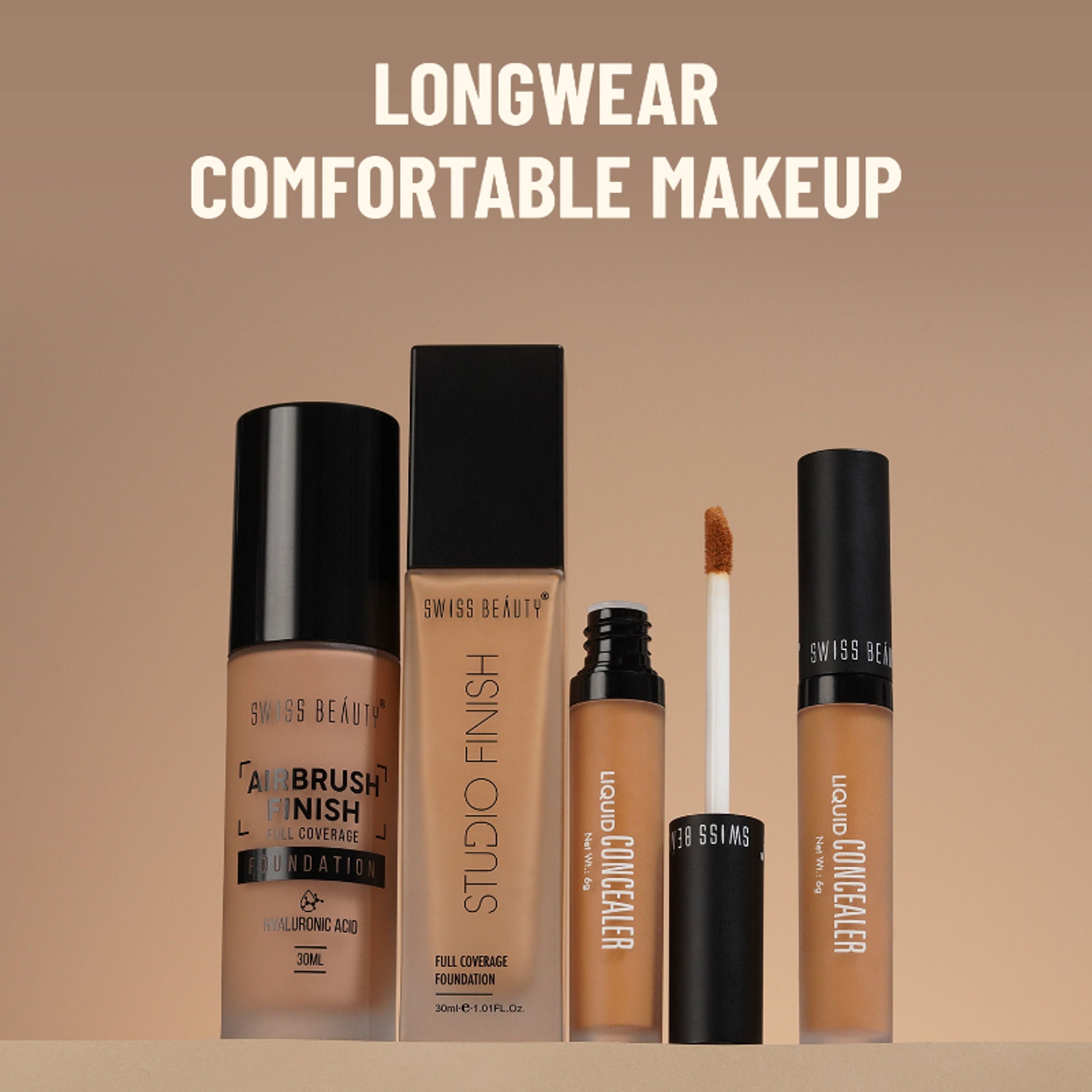 Swiss Beauty Studio Finish Full Coverage Foundation - Ivory Fair - Distacart