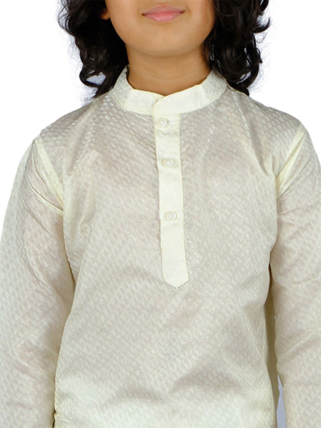 Sethukrishna Boys Cream & White Coloured Kurta with Dhoti Pants