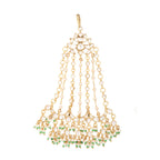 Nuyug 22K Gold-Plated Kundan Studded Jhumar Paasa Statement Head Jewellery - Distacart