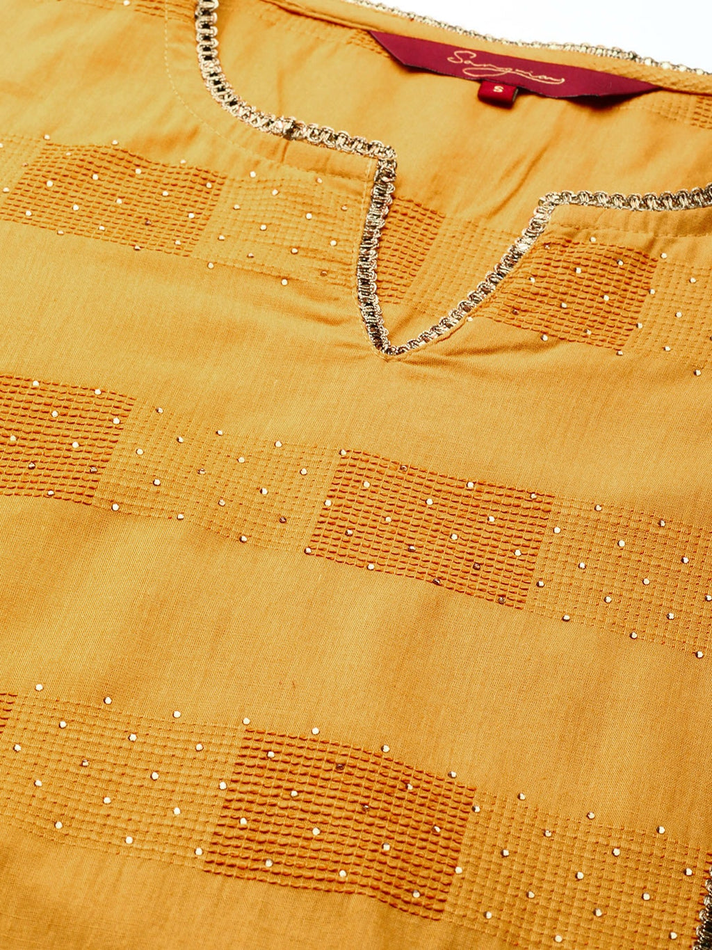 Sangria Embellished Cotton Kurta
