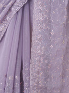 kasee Embroidered Floral Sequinned Saree - Distacart
