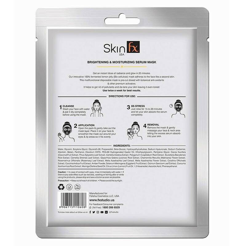 Skin Fx Brightening & Moisturizing Serum Mask - Distacart