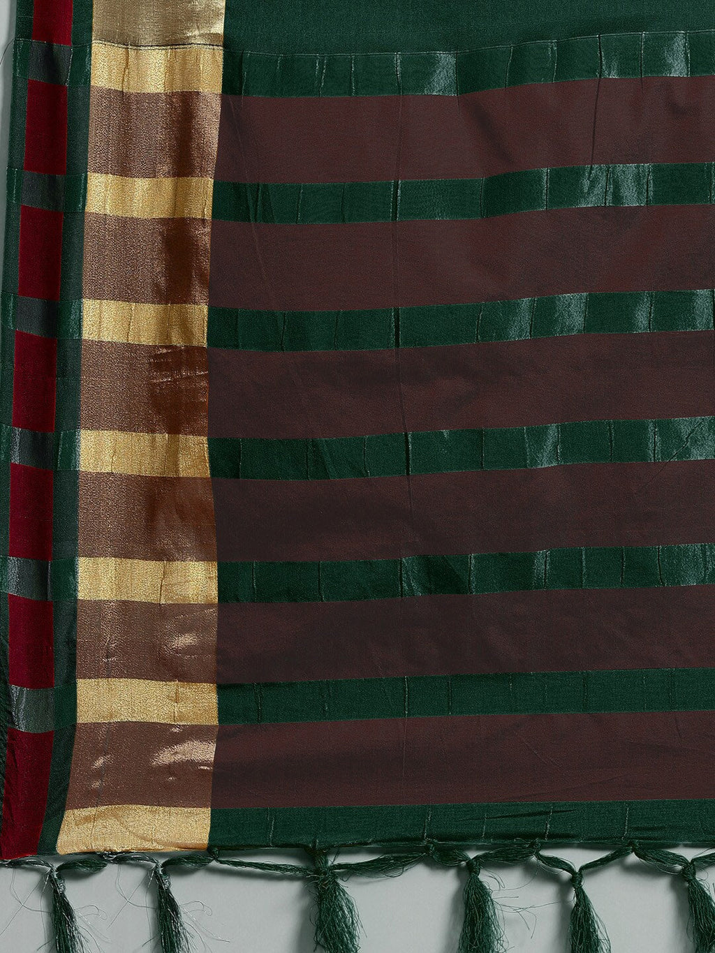 Saree Mall Green & Maroon Zari Silk Blend Uppada Sarees - Distacart