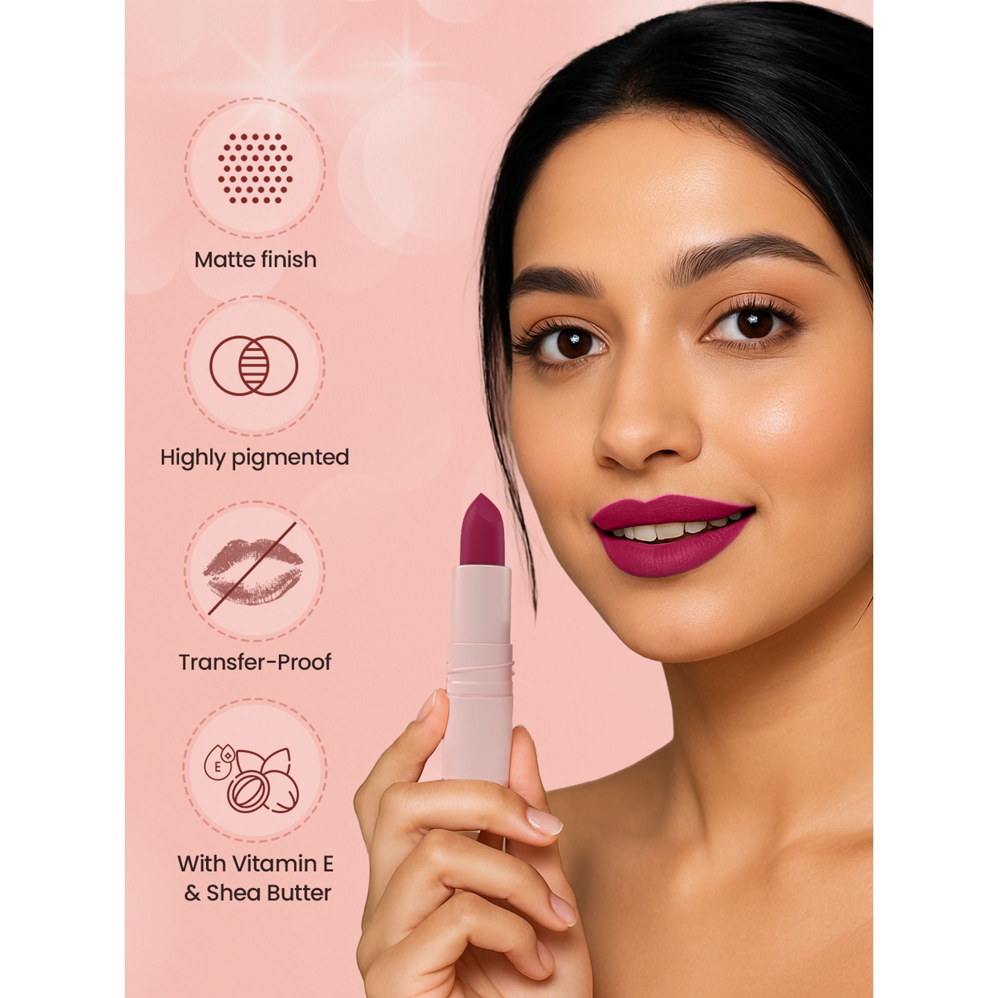 Swiss Beauty Stay All Day Lipstick - 06 Flirty - Distacart