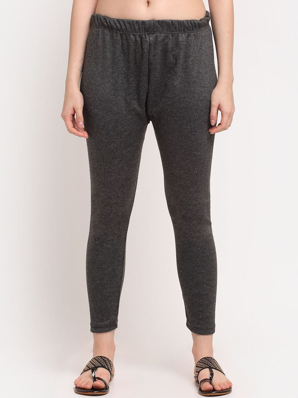 TAG 7 Women Grey Ankle-Length Leggings