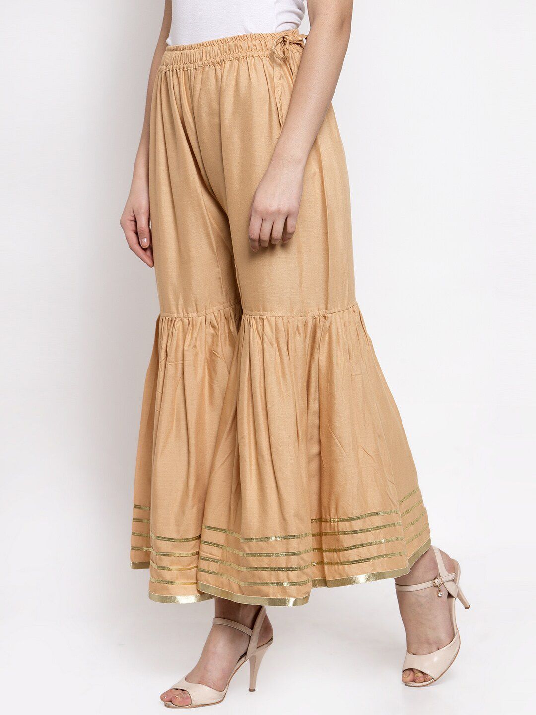 TAG 7 Women Flared Regular Palazzos