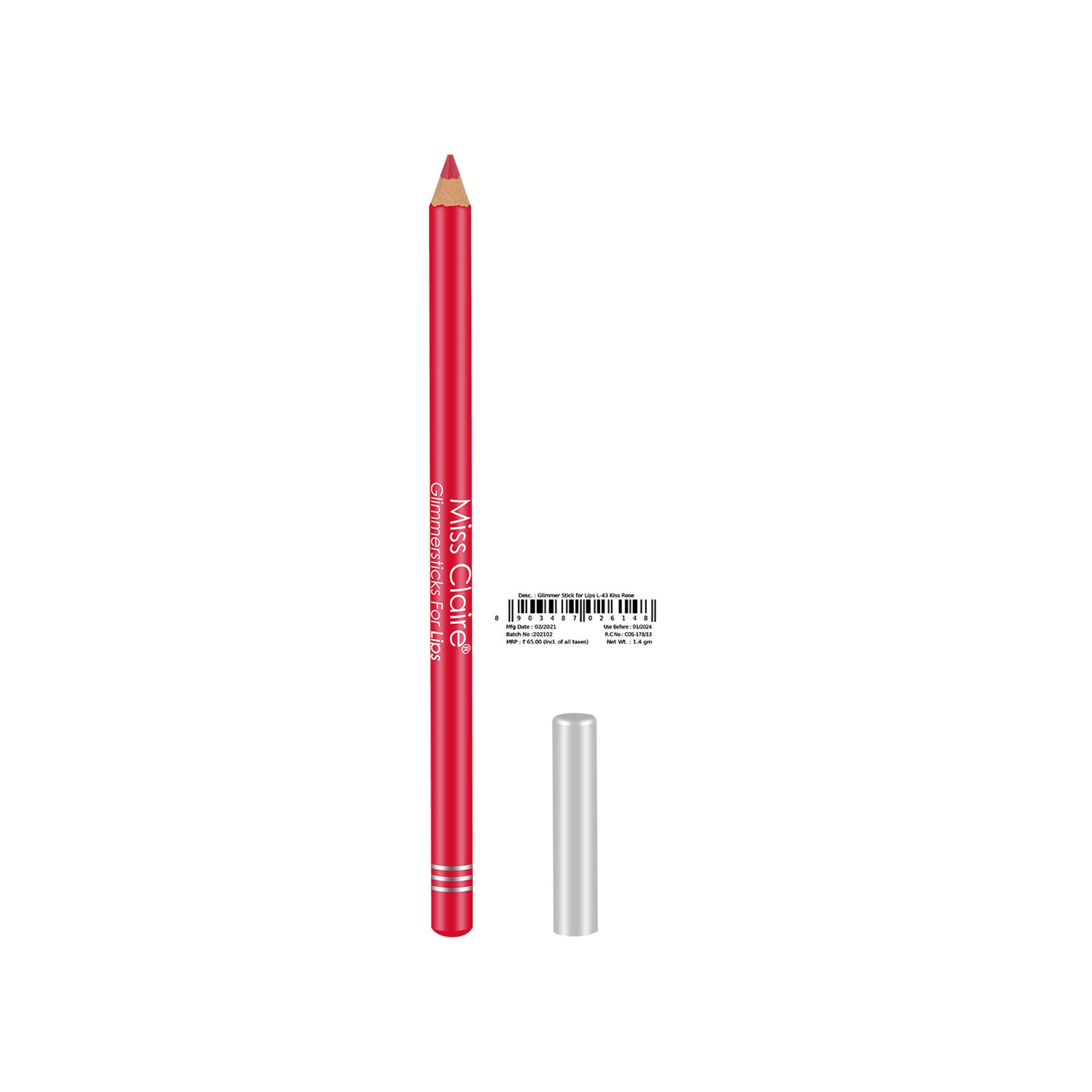 Miss Claire Glimmersticks For Lips - Kiss Rose L-43 - Distacart