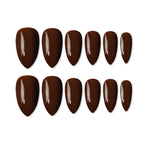 shills professional reusable press on nails almond spn605