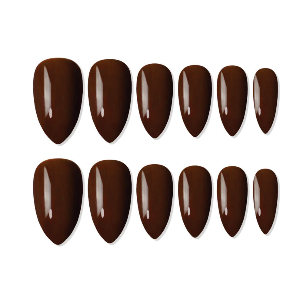 shills professional reusable press on nails almond spn605